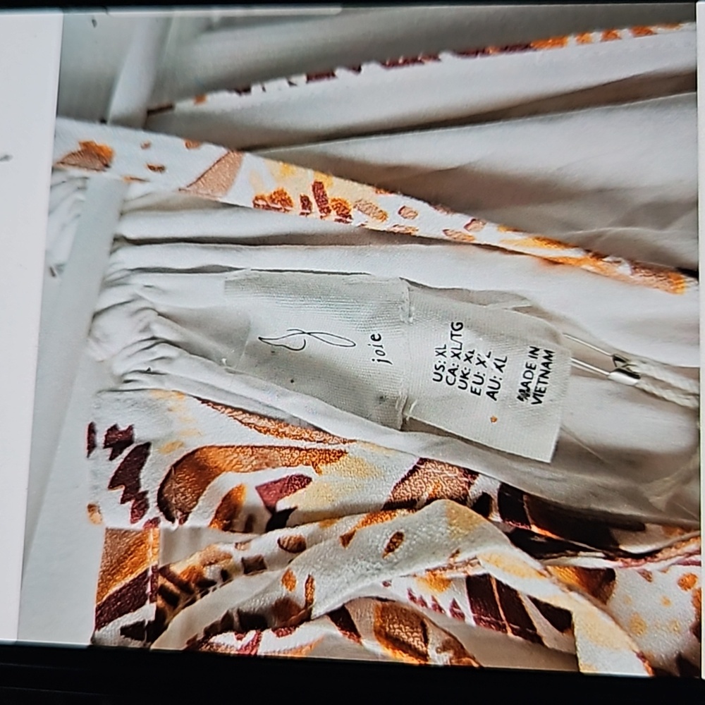 NWT Joie Dress Brown Floral Halter Maxi Pleated Slit Neutral Sundress Resort XL - Picture 3 of 4